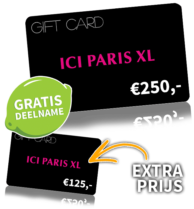 ICI Paris XL Giftcard t.w.v. € 250.- winnen deelname