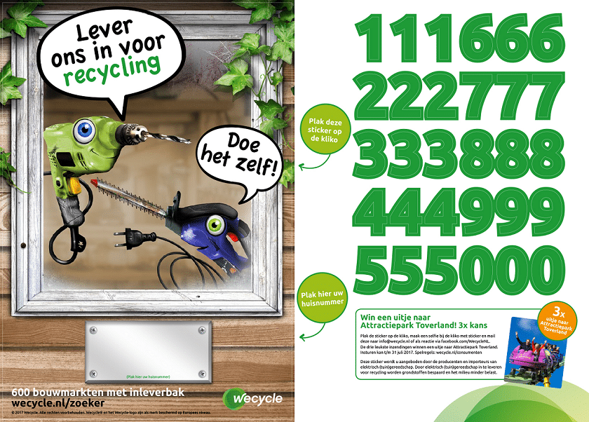 Recycling is belangrijk! Haal daarom een gratis kliko-sticker op bij een van de 600 bouwmarkten. Maak een selfie met je eigen kliko en maak kans op een dagje uit!