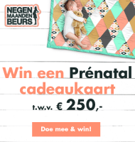 Win Prenatal cadeaukaart t.w.v. € 250.- voor Negenmaandenbeurs