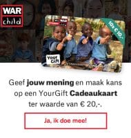 Gratis kans op cadeaukaart bij War Child