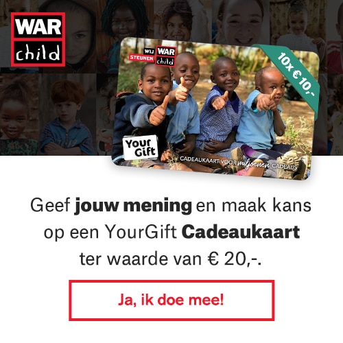 Gratis kans op cadeaukaart bij War Child