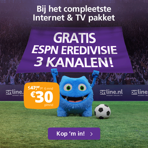 Gratis ESPN Eredivisie bij Online.nl