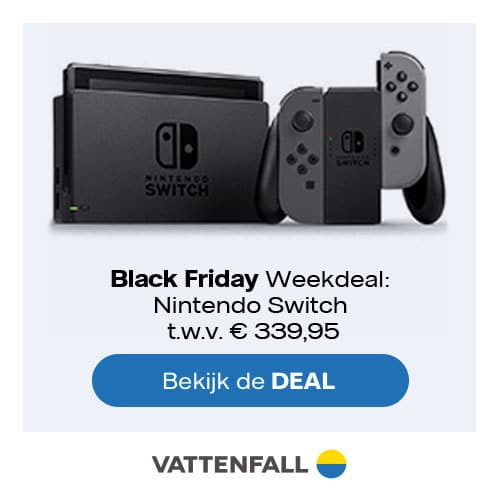 Black Friday Vattenfall actie met gratis Nintendo Switch