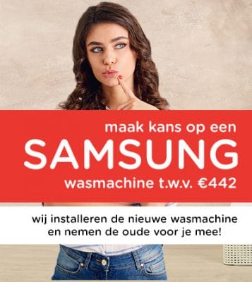 Test de nieuwe Samsung wasmachine. Doe gratis mee!
