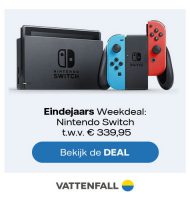 Vattenfall actie met gratis Nintendo Switch t.w.v. € 339.95