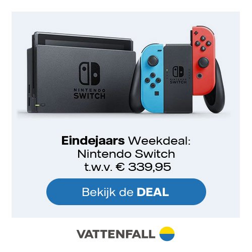Vattenfall actie met gratis Nintendo Switch t.w.v. € 339.95