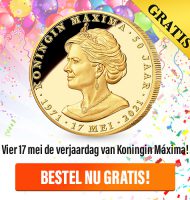 Gratis Herdenkingsmunt van Koningin Maxima 50 jaar