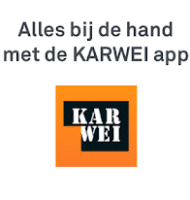 Gratis Karwei waardecheque t.w.v. € 2,50.-