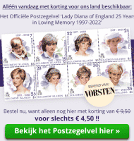 Lady Diana Officiële Postzegelvel met korting
