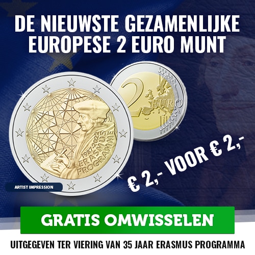Omwisselactie € 2 munt "35 Jaar ERASMUS Programma"