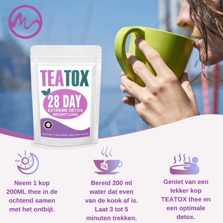 Bestrijd overtollige kilo's met TeaTox Detox thee 