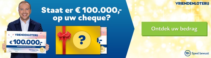Gratis Vriendenloterij Cheque van 20 euro