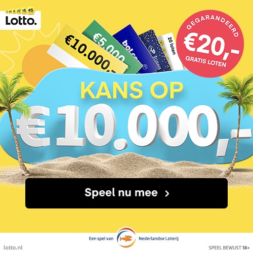 Gratis € 20.- aan loten bij Lotto trekking