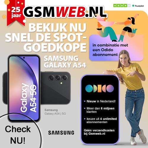 GSMWeb abonnement met laagte prijs Samsung Galaxy A54
