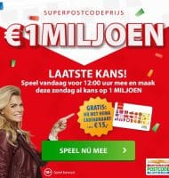 Postcode loterij Zomeractie uw kans op miljoenen