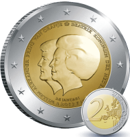 Omwisselactie € 2 munt "Dubbelportret herdenkingsmunt"