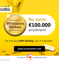 Lotto trekking 3 maanden lang 50% korting