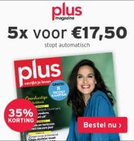 Plus magazine 5 voor 17.50 euro 33% korting