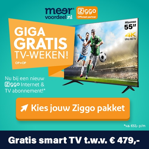 Ziggo Alles in 1 nu Gratis Hisense TV t.w.v. € 479,-