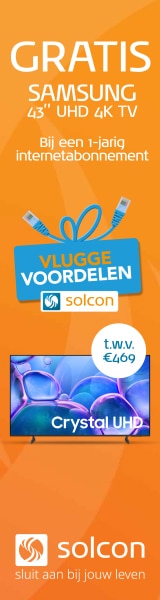 Gratis Samsung 43” UHD 4K Tv bij Solcon abonnement