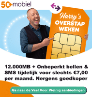 50Plus mobiel Gratis onbeperkt bellen + 14 GB voor €7