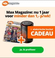 Max Tv gids met gratis electrische kachel t.w.v. € 49.50