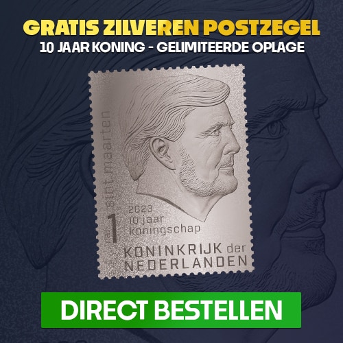 Gratis Zilveren Postzegel Willem-Alexander