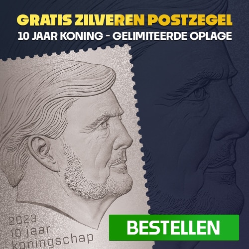Gratis Zilveren Postzegel Willem-Alexander