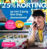 Gratis €60,- bol.com cadeaubon en 25% korting bij Lebara