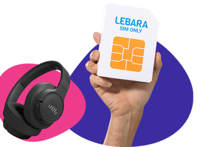 Sim only Lebara abonnement met Gratis JBL Tune 770NC
