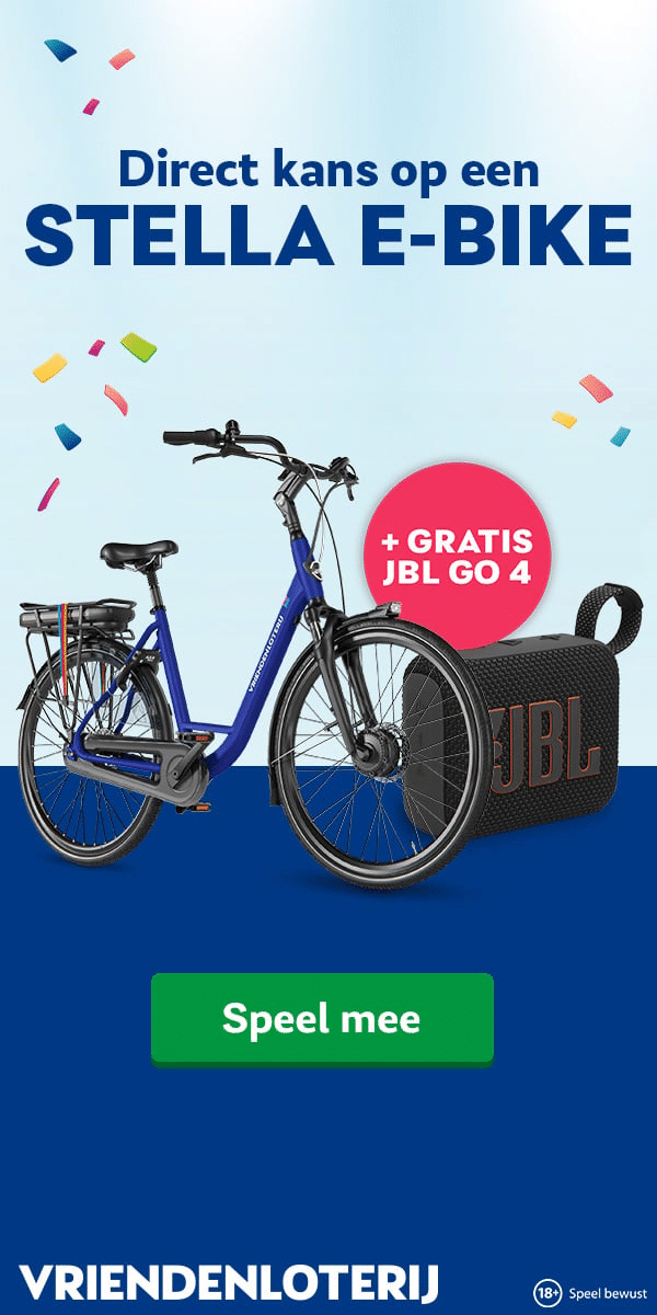 Vriendenloterij met Gratis JBL GO 4 t.w.v. € 49,99 