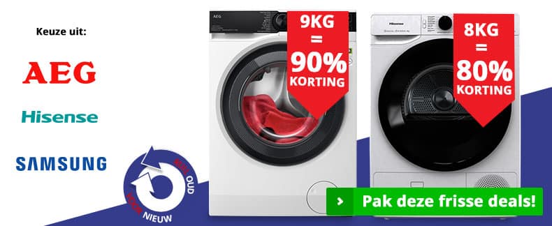 Skala bestelling van wasmachine 8KG = 80% korting