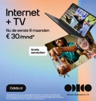 8 maanden €30 Tv en Internet bij Odido Thuis