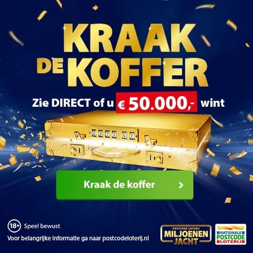 Kraak de Koffer en win € 50.000.-.