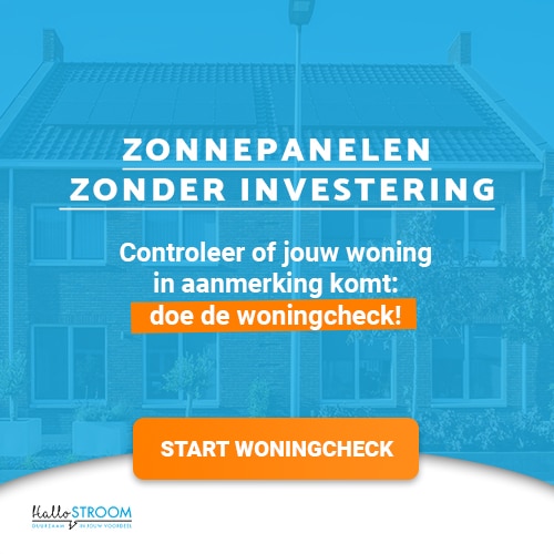 Hallostroom Zonnepanelen zonder investering