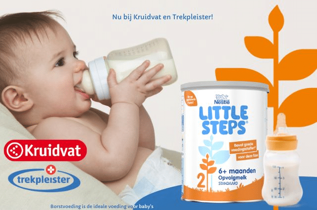LITTLE STEPS is een complete dreumes- of peutermelk van Nestlé.