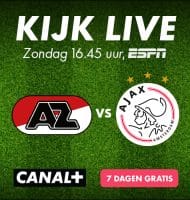 Gratis voetbalwedtrijd AZ - AJAX bij Canal Digitaal