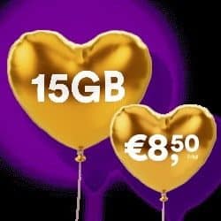 Simpel Sim Only 15 GB + Onbeperkt bellen nu € 8.50 pm