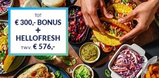 HelloFresh 3 maanden Gratis en €300 bonus bij ENGIE