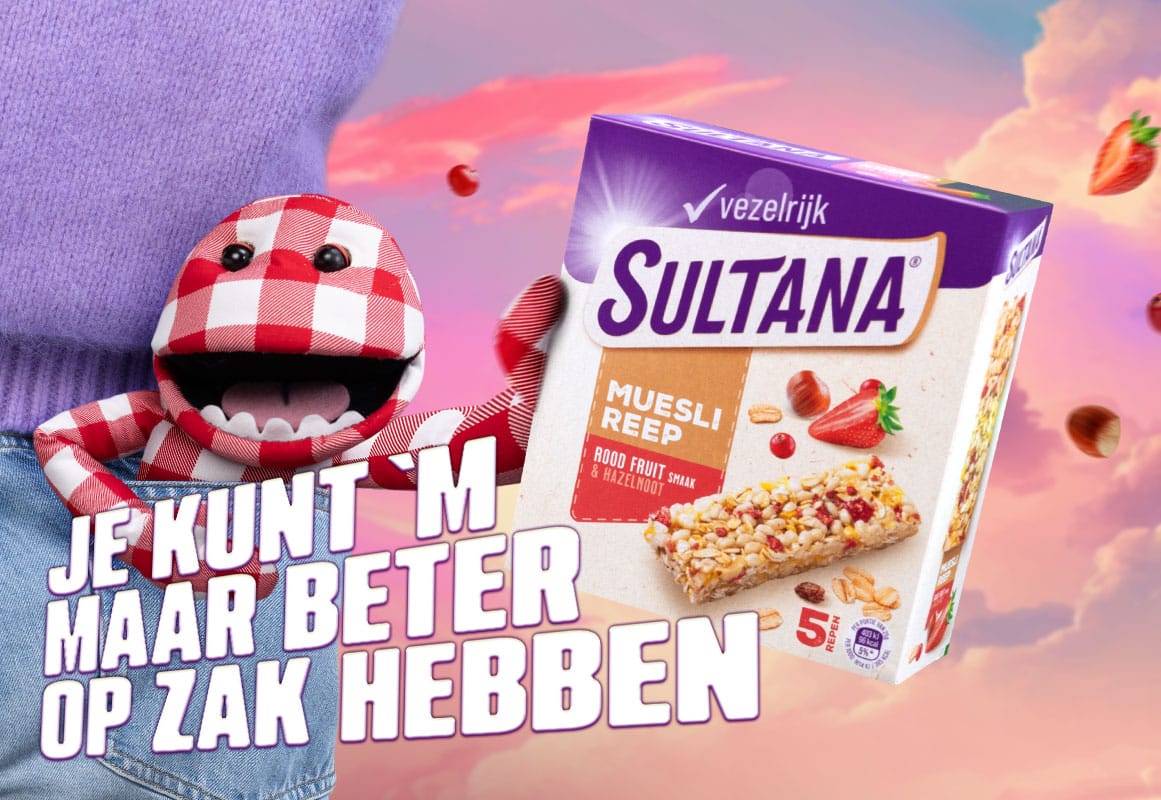 Gratis pak Sultana Mueslirepen t.w.v. € 1,99