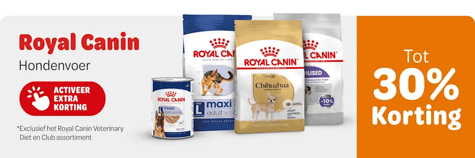 Royal Canin tot 30% korting bij Zooplus