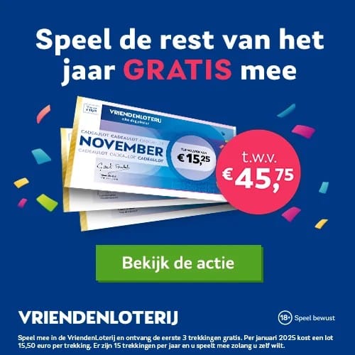 Vriendenloterij deal speel nu 3 maanden Gratis