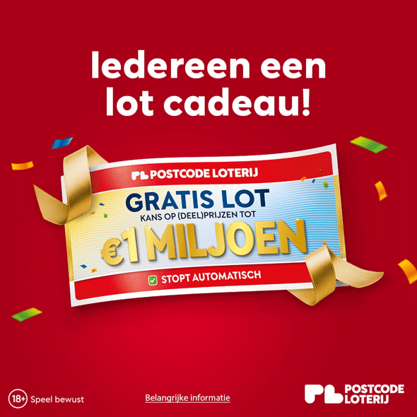 Postcode miljoenenjacht met een Gratis Lot