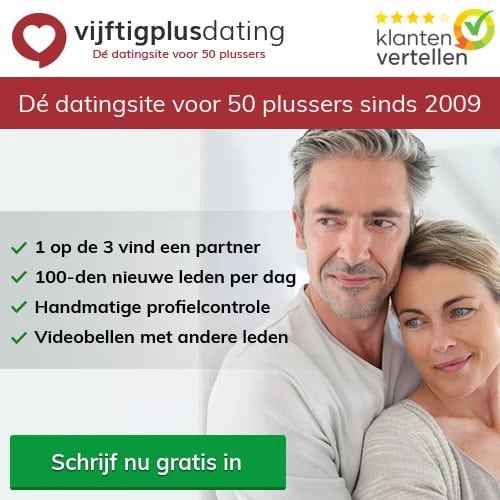 Bij VijftigPlusDating 50% korting op Membership