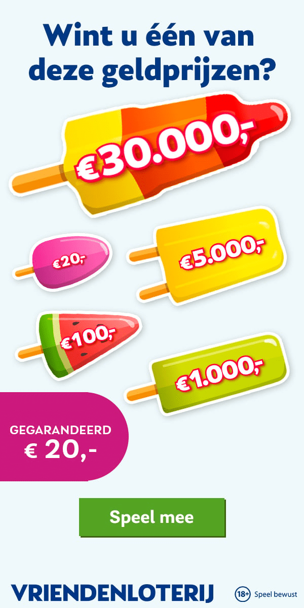 Vriendenloterij deal met direct kans op € 30000