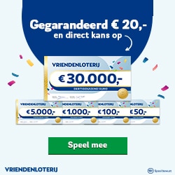 Gratis Vriendenloterij voordeel van € 20 tot € 30000