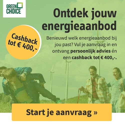 Tot €400 cashback bij overstap naar Greenchoice