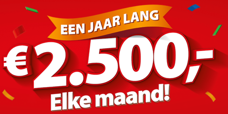 Postcode miljoenenjacht | € 2500 pm een jaar lang!