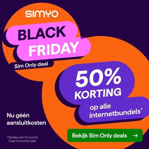 Simyo Sim only met 50% korting of € 100 cashback