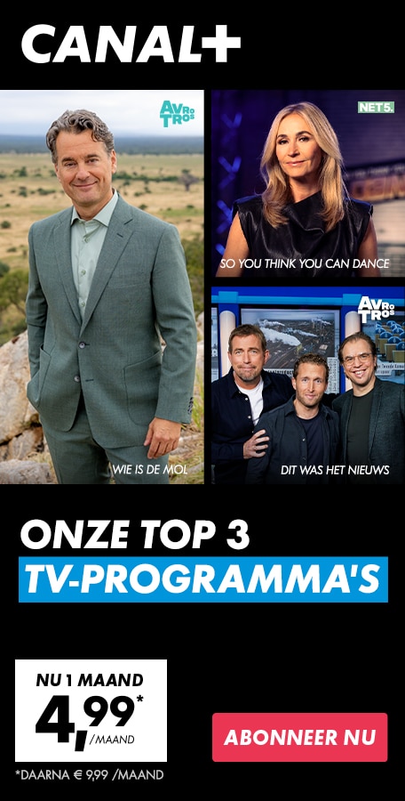 CANAL+ nu € 4.99 per maand 50% korting